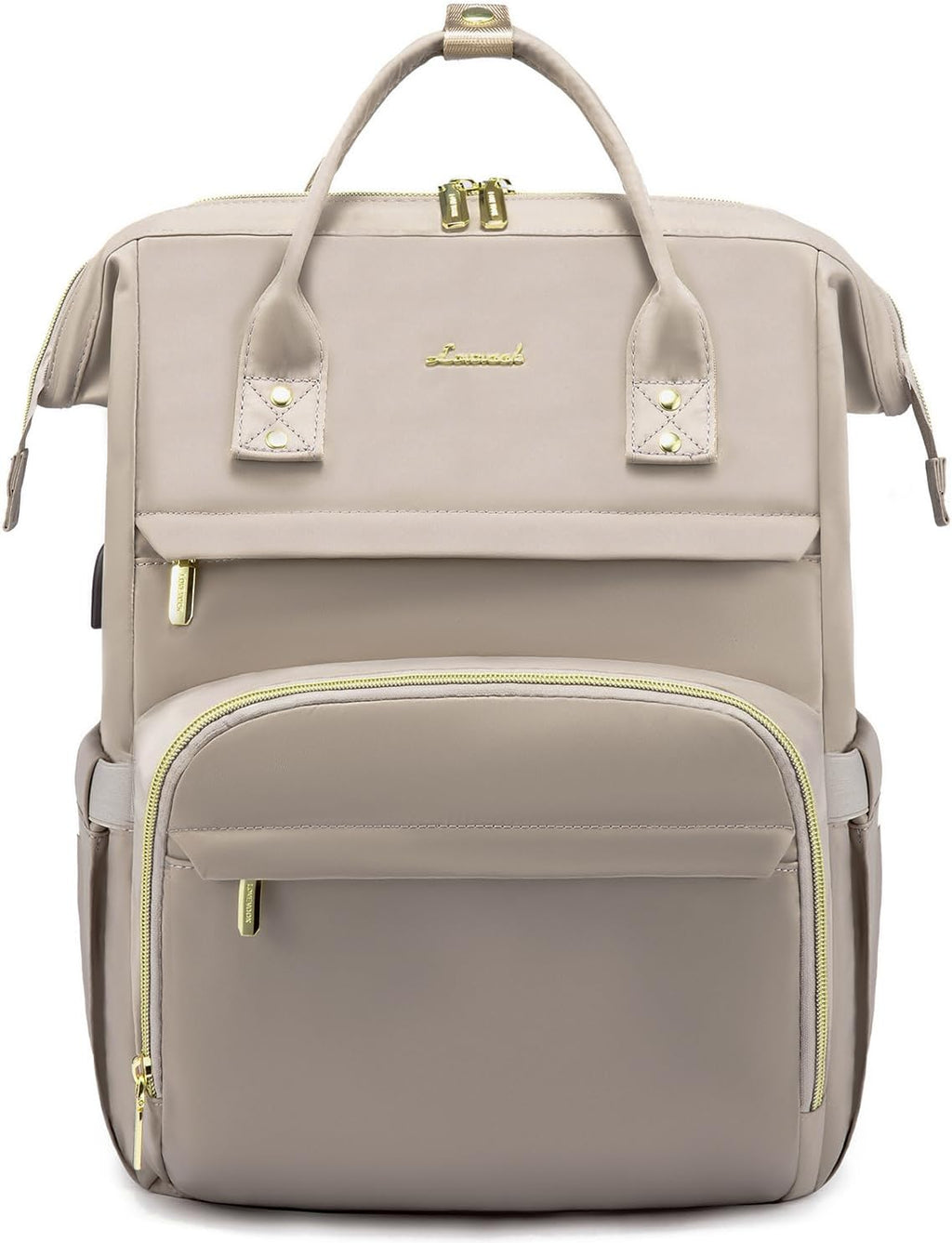 Laptop Backpack Women, 15.6 Inch Work Backpack Woman for Teacher Nurse Bags, Computer College Backpack Purse, Waterproof Anti-Theft Travel Back Pack with USB Charging Port, Grey