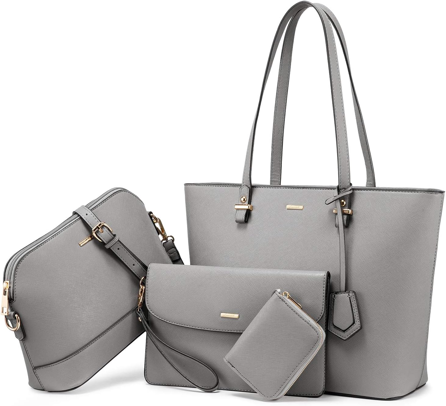 Lovevook Three-Piece Handbag Set – Tote, Crossbody, and Clutch