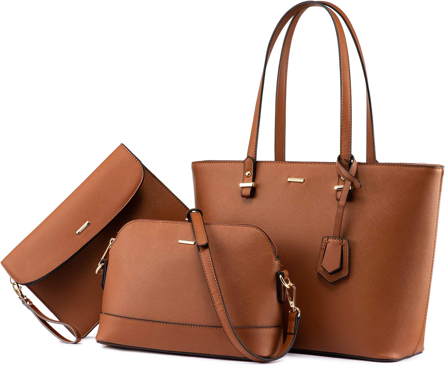 Lovevook Three-Piece Handbag Set – Tote, Crossbody, and Clutch
