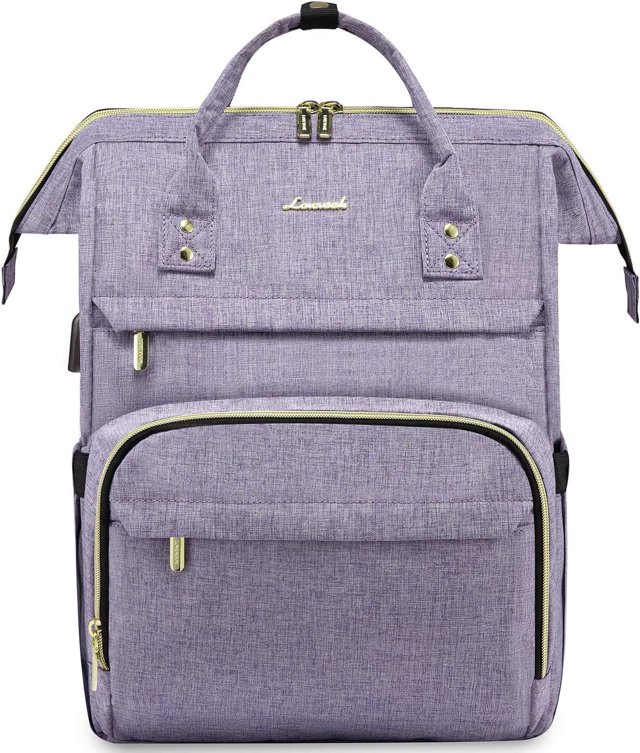 Laptop Backpack Women, 15.6 Inch Work Backpack Woman for Teacher Nurse Bags, Computer College Backpack Purse, Waterproof Anti-Theft Travel Back Pack with USB Charging Port, Grey